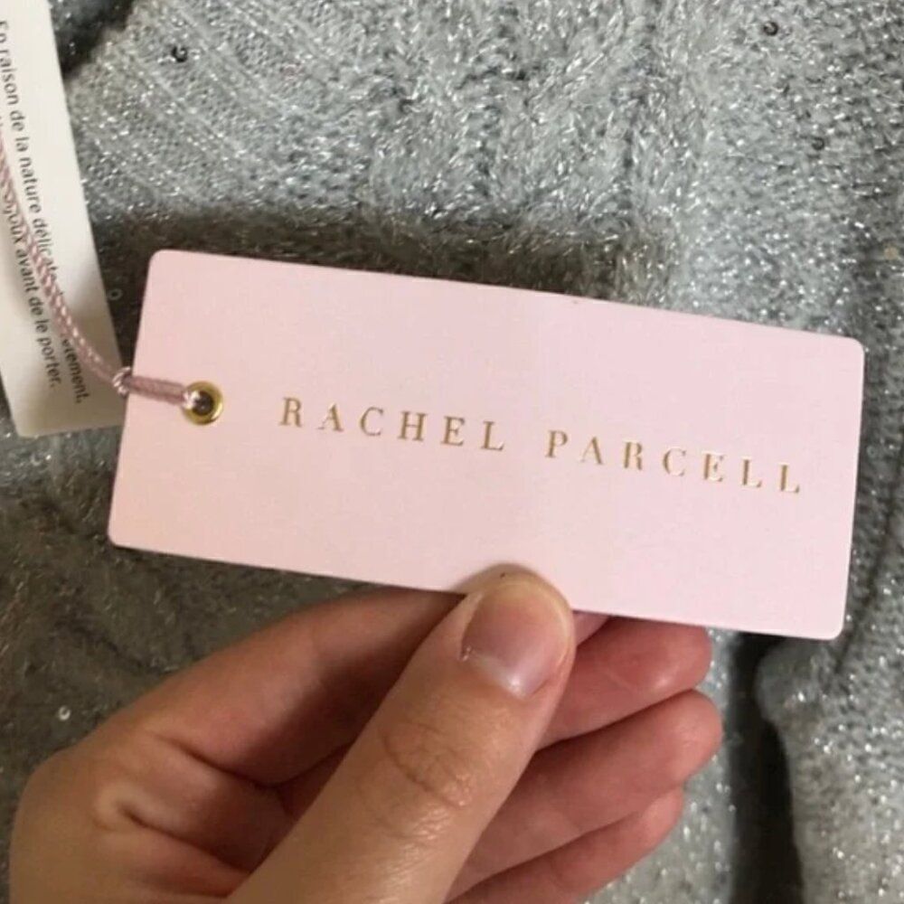 RACHEL PARCELL ▪️ Sparkly Knit Cropped Sweater * Large * NWT (A-1762) - Picture 6 of 6